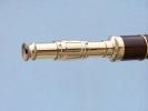 Admirals Floor Standing Brass with Wood Telescope 60""