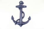Rustic Dark Blue Cast Iron Anchor 17""