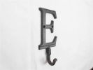 Cast Iron Letter E Alphabet Wall Hook 6""