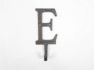 Cast Iron Letter E Alphabet Wall Hook 6""