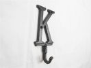 Cast Iron Letter K Alphabet Wall Hook 6""