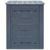 Garden Composter Gray 23.6"x23.6"x28.7" 68.7 gal