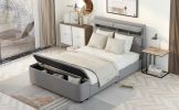 Full Size Upholstery Platform Bed with Storage Headboard and Footboard,Support Legs
