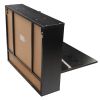 Wall Mounted Laptop Desk, Wooden Drop-Leaf Table with Storage Drawer & Shelves, Home Office Hanging Computer Workstation, Black