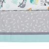Mighty Jungle Animals 3-PieceGray Baby Nursery Crib Bedding Set