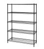 Heavy Duty 5 Tier Wire Shelf, Black, 3000 lb Capacity