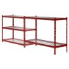 Muscle Rack Red 60"W x 24"D x 72"H 5-Shelf Steel Shelf Unit