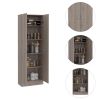 Multistorage Pantry Cabinet; Five Shelves; Double Door Cabinet -Light Gray