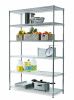 6 Tier Steel Wire Shelf Unit with Liners, Chrome, Capacity 3600 lbs, Adult