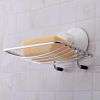 Wall Mount Suction Soap Dish Stainless Steel Bar Soap Holder Soap Box Bathroom Shower Room Kitchen Sponge Holder Soap Organizer Storage Tray