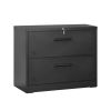 2 Drawer Lateral Filing Cabinet for Legal/Letter A4 Size; Large Deep Drawers Locked by Keys; Locking Wide File Cabinet for Home Office; Metal Steel