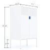 Metal Storage Locker Cabinet; Adjustable Shelves Free Standing Ventilated Sideboard Steel Cabinets for Office; Home