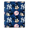 Yankees OFFICIAL MLB & Disney's Mickey Mouse Character Hugger Pillow & Silk Touch Throw Set; 40" x 50"