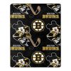 Bruins OFFICIAL NHL & Disney's Mickey Mouse Character Hugger Pillow & Silk Touch Throw Set; 40" x 50"