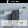 5 Pieces Bathroom Hardware Accessories Set Towel Bar Set Wall Mounted; Stainless Steel