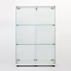 Two-door Glass Display Cabinet 3 Shelves with Door; Floor Standing Curio Bookshelf for Living Room Bedroom Office; 49.49' x 31.77'x 14.37'; White