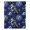 Lightnings OFFICIAL NHL & Disney's Mickey Mouse Character Hugger Pillow & Silk Touch Throw Set; 40" x 50"