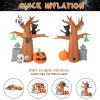 8ft Garden 9pcs LED String Lights With Tombstone Pumpkin Ghost Tree Inflatable Halloween Decoration