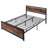 Queen Platform Bed Frame with Headboard and Footboard