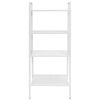 Ladder Bookcase 4 Tiers Metal White
