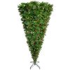 7.4 ft Upside Down Green Christmas Tree Hinged Spruce Full Tree 1500 branch tips