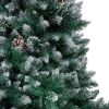 Artificial Christmas Tree with Pine Cones and White Snow 5 ft