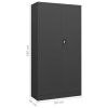 Locker Cabinet Anthracite 35.4"x15.7"x70.9" Steel
