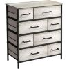 Bedroom 8 Drawer Fabric Dressing Table - Portable Vertical Wardrobe