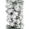 Christmas Garland with Flocked Snow Green 66 ft PVC
