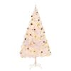 Artificial Christmas Tree with Baubles and LEDs White 7 ft