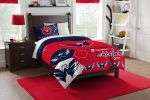 Capitals OFFICIAL NHL "Hexagon" Twin Comforter & Sham Set; 64" x 86"