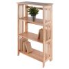 Wood Mission 3-Section Foldable Shelf, Natural Finish