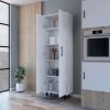 Fagan 2-Door 5-Shelf Kitchen Pantry White