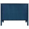 U-style Wood Storage Cabinet with Doors and Adjustable Shelf; Entryway Kitchen Dining Room; Navy Blue