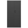 Locker Cabinet Anthracite 35.4"x15.7"x70.9" Steel