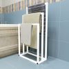 Metal Freestanding Towel Rack 3 Tiers Hand Towel Holder Organizer for Bathroom Accessories, White