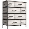 Bedroom 8 Drawer Fabric Dressing Table - Portable Vertical Wardrobe