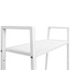 Ladder Bookcase 4 Tiers Metal White
