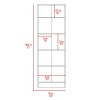 Multistorage Cabinet; Double Door; Five Shelves -Espresso / Black