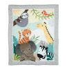 Mighty Jungle Animals 3-PieceGray Baby Nursery Crib Bedding Set