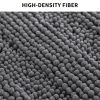Non Slip Chenille Bath Mat for Bathroom Rugs 40" x 60"; Extra Soft and Absorbent Microfiber Shag Rug; Machine Wash Dry; Shower; and Room- Dark Gray