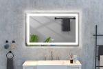 48*36 LED Lighted Bathroom Wall Mounted Mirror with High Lumen+Anti-Fog
