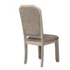 Taupe Upholstered Side Chair (RTA ) - Set of 2 Traditional, Rustic White