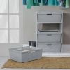 Wide 4 Drawer Cross-Weave Tower Cement