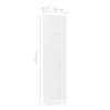 5-Tier Book Cabinet White 15.7"x9.4"x68.9" Engineered Wood
