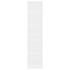 5-Tier Book Cabinet White 15.7"x9.4"x68.9" Engineered Wood