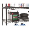 Heavy Duty 5 Tier Wire Shelf, Black, 3000 lb Capacity