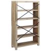 5-Tier Bookcase 31.5"x11.8"x55.1" Solid Wood Acacia