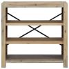 3-Tier Bookcase 31.5"x11.8"x31.5" Solid Wood Acacia