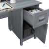 Techni Mobili Classic Office Desk with Storage; Grey